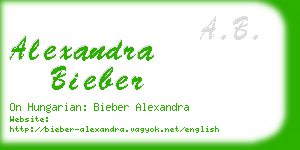 alexandra bieber business card